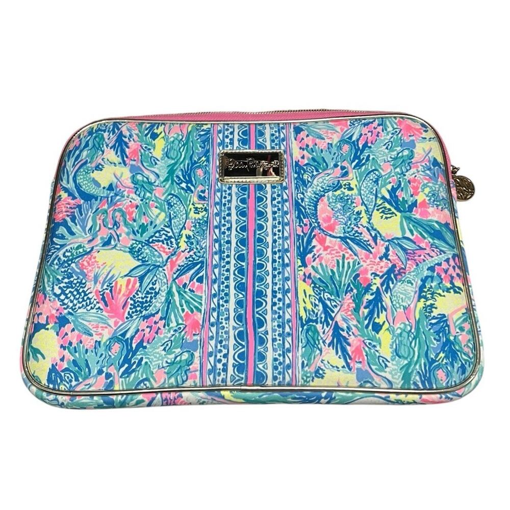 Lilly Pulitzer 14" Laptop Sleeve Soft Bringing Mermaid Back Zipper